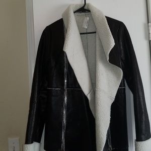 Black and white coat